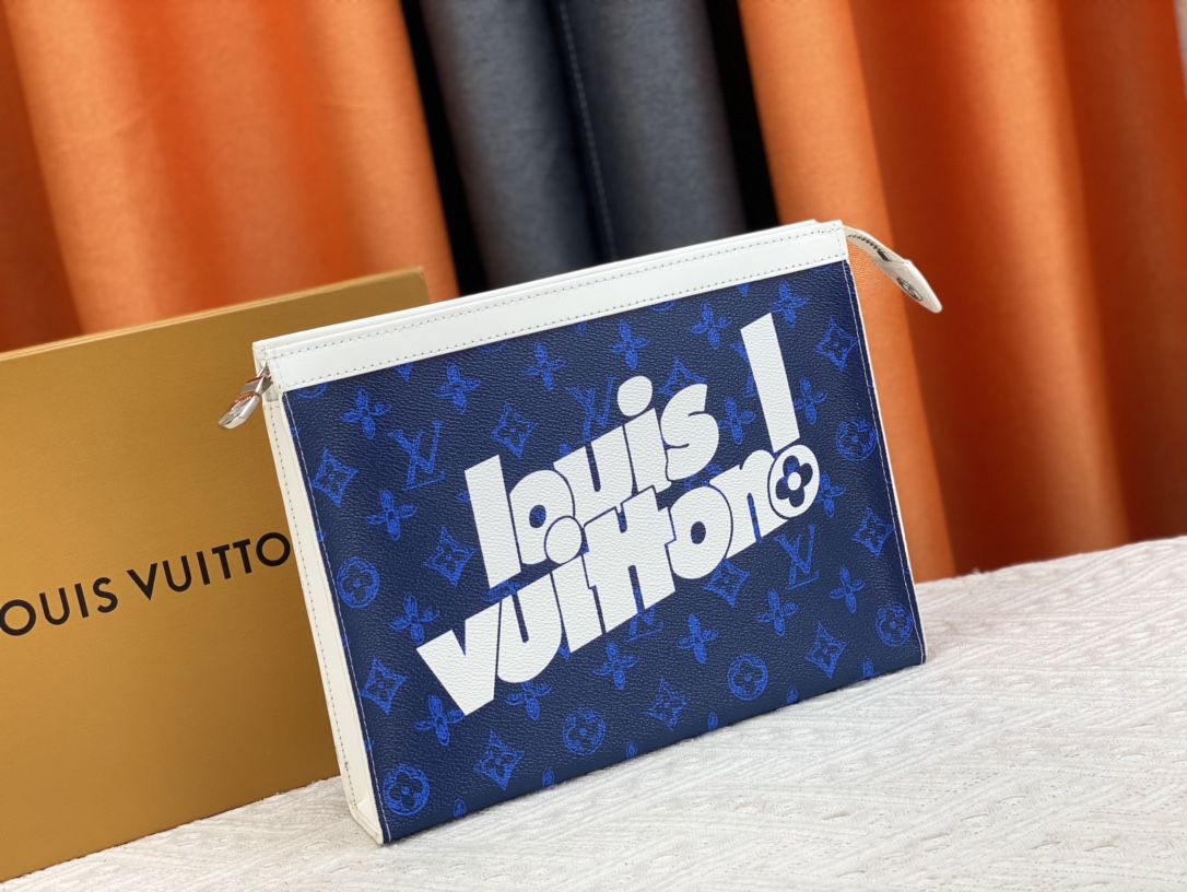 【LOUIS VUITTON  公式 旗艦店】 ルイヴィトン   クラッチバッグ 当日出荷 好評に付き再入荷！24*21*6CM  241101