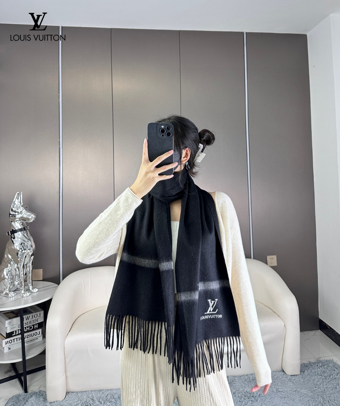 【LV LOUIS VUITTON ルイ·ヴィトン】 スカーフ 35*180cm  241107