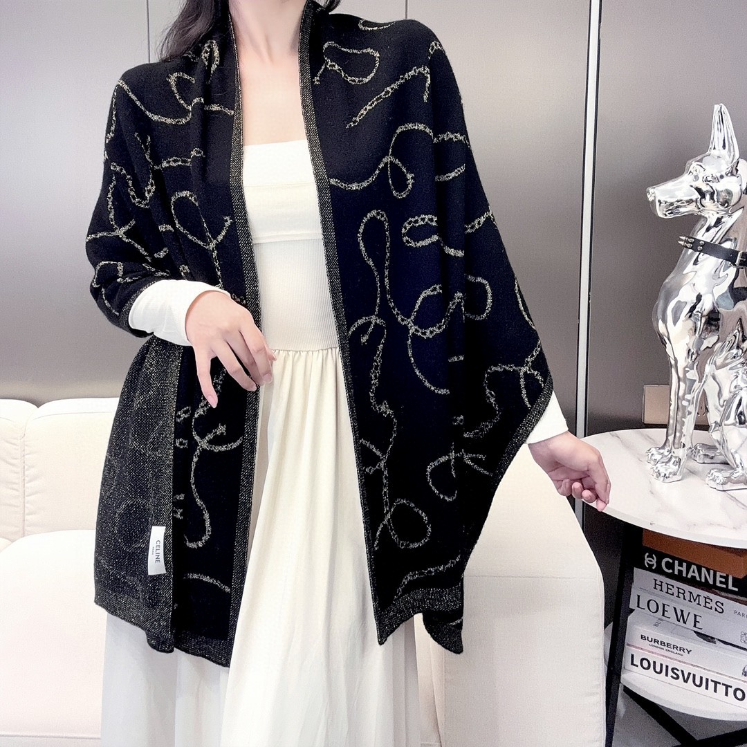 【CELINE セリーヌ】スカーフ  62*195CM  241108