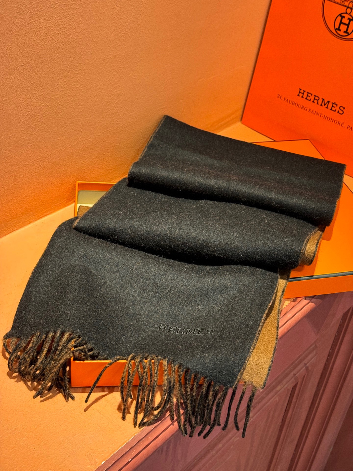 【HERMES エルメス 】スカーフ   30*180CM  241109