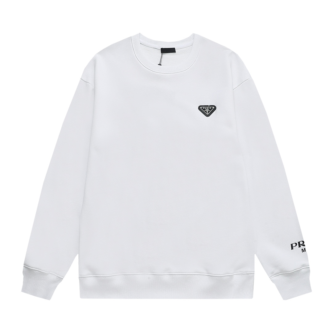 【PRADA 公式旗艦店】プラダ  丸首の衛衣 スウェットご好評に付き再入荷 240925