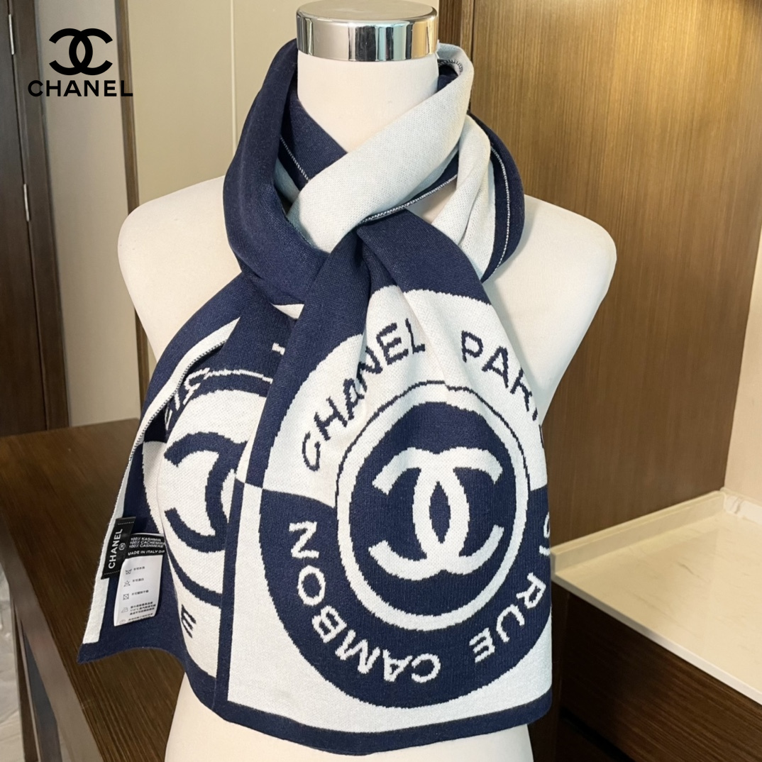 【CHANEL  シャネル 】スカーフ32*200CM 241107