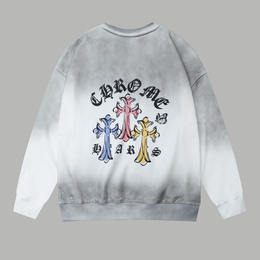 【CHROME HEARTS 公式旗艦店】クロムハーツ  丸首の衛衣 スウェット ご好評に付き再入荷240829