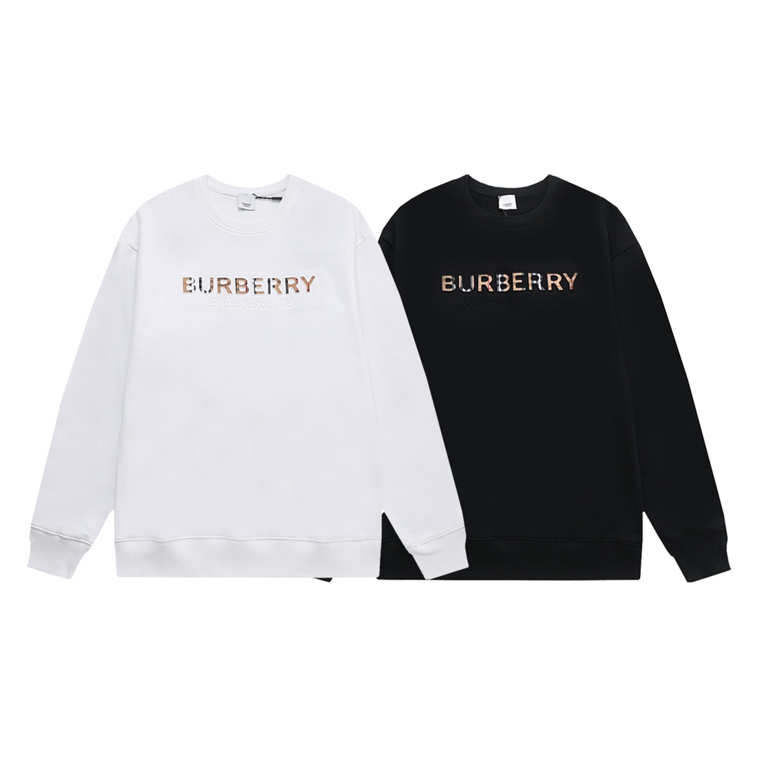 【BURBERRY  公式旗艦店】バーバリー 丸首の衛衣  パーカー ウェットご好評に付き再入荷  240809