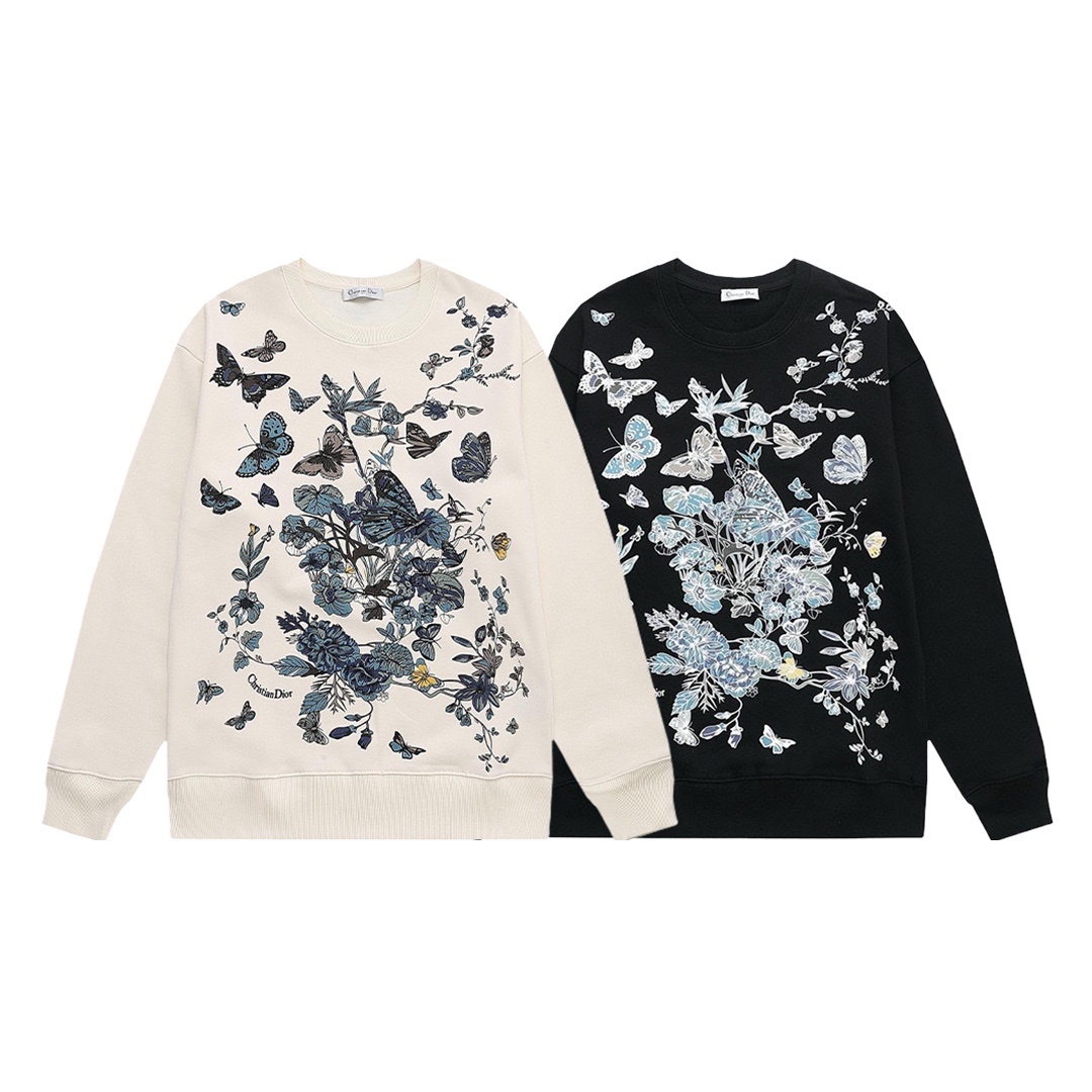 【DIOR  公式旗艦店】ディオール  丸首の衛衣 ご好評に付き再入荷 240809