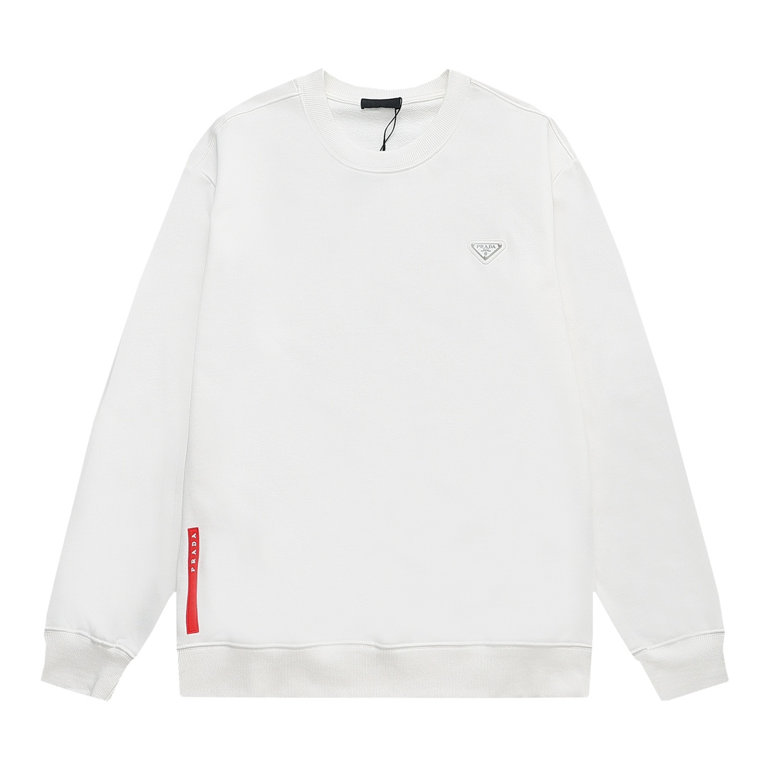 【PRADA 公式旗艦店】プラダ  丸首の衛衣 スウェットご好評に付き再入荷 240828