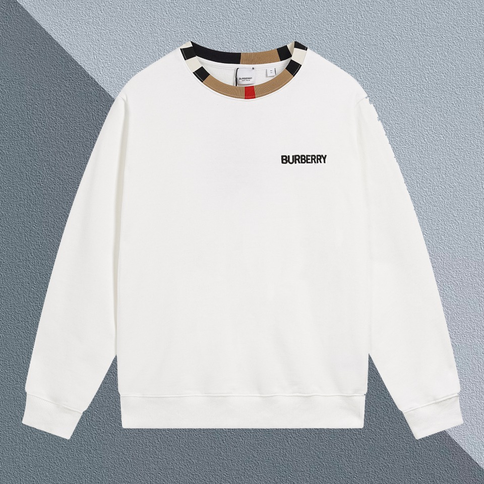 【BURBERRY 公式旗艦店】バーバリー  丸首の衛衣 スウェット ご好評に付き再入荷240829