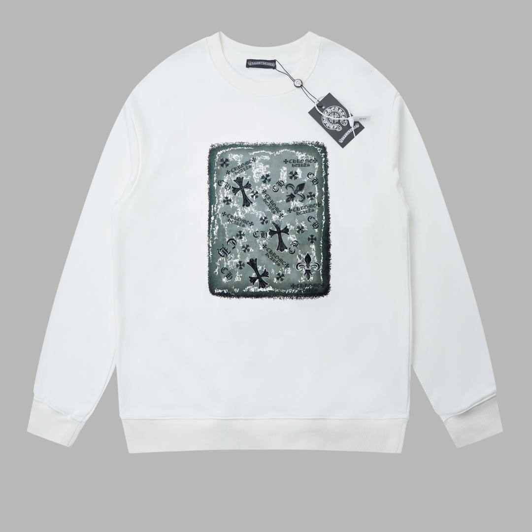 【CHROME HEARTS 公式旗艦店】クロムハーツ  丸首の衛衣 スウェット ご好評に付き再入荷240829