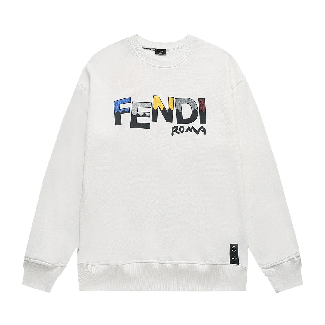 【FENDI  公式旗艦店】フェンディ  丸首の衛衣 スウェット ご好評に付き再入荷240829