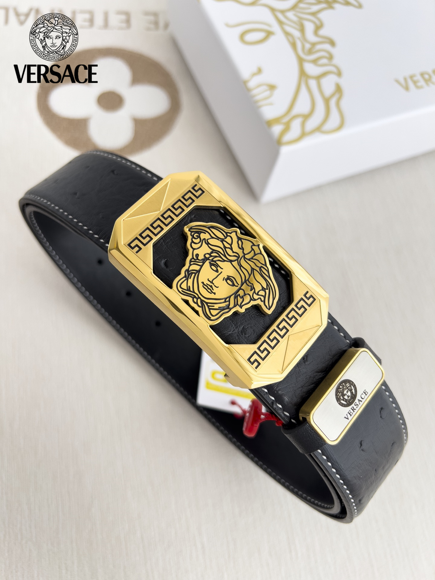 【VERSACE】(ヴェルサーチ) 3.8cmベルト メンズ 240903