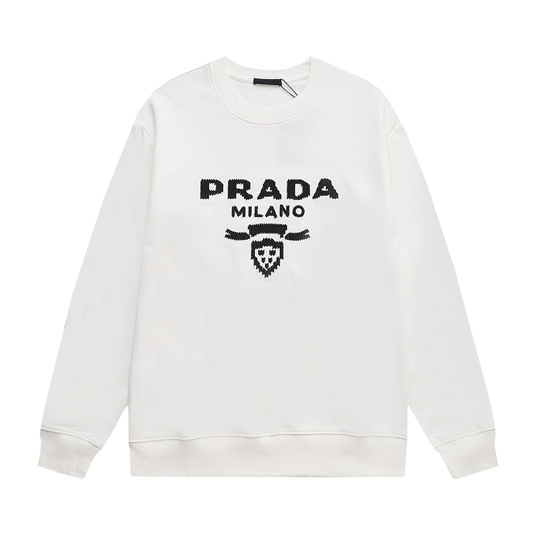 【PRADA 公式旗艦店】プラダ  丸首の衛衣 スウェットご好評に付き再入荷 240925