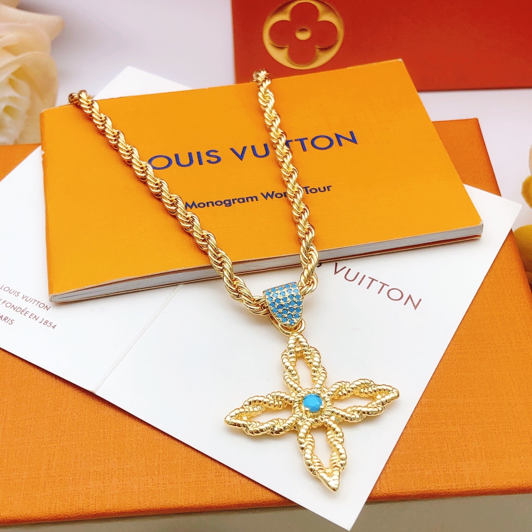 【LOUIS VUITTON】ネックレス、新しいネックレス万能シンプルファッションオーナメント241015