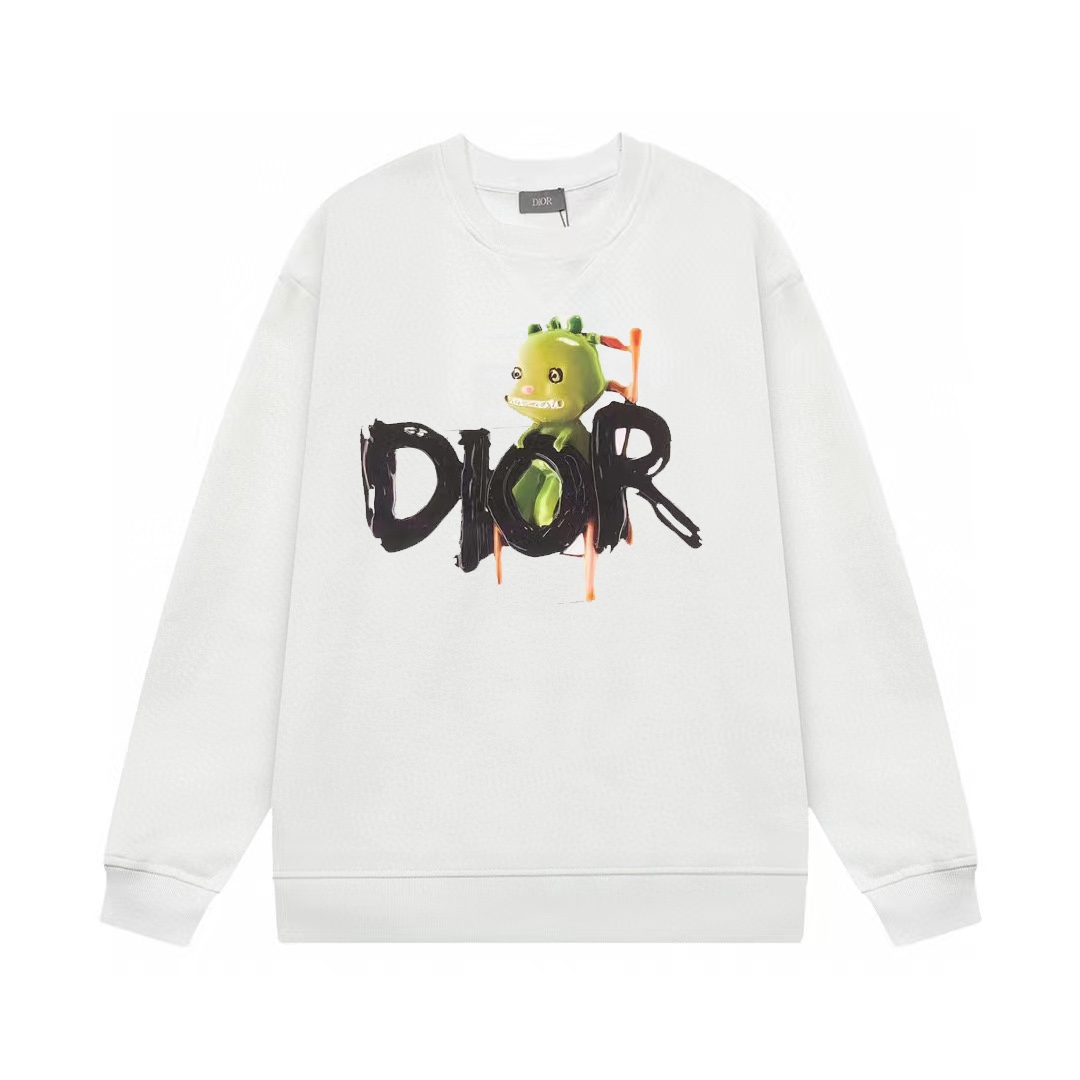 【DIOR 公式旗艦店】ディオール  丸首の衛衣 スウェットご好評に付き再入荷 241025