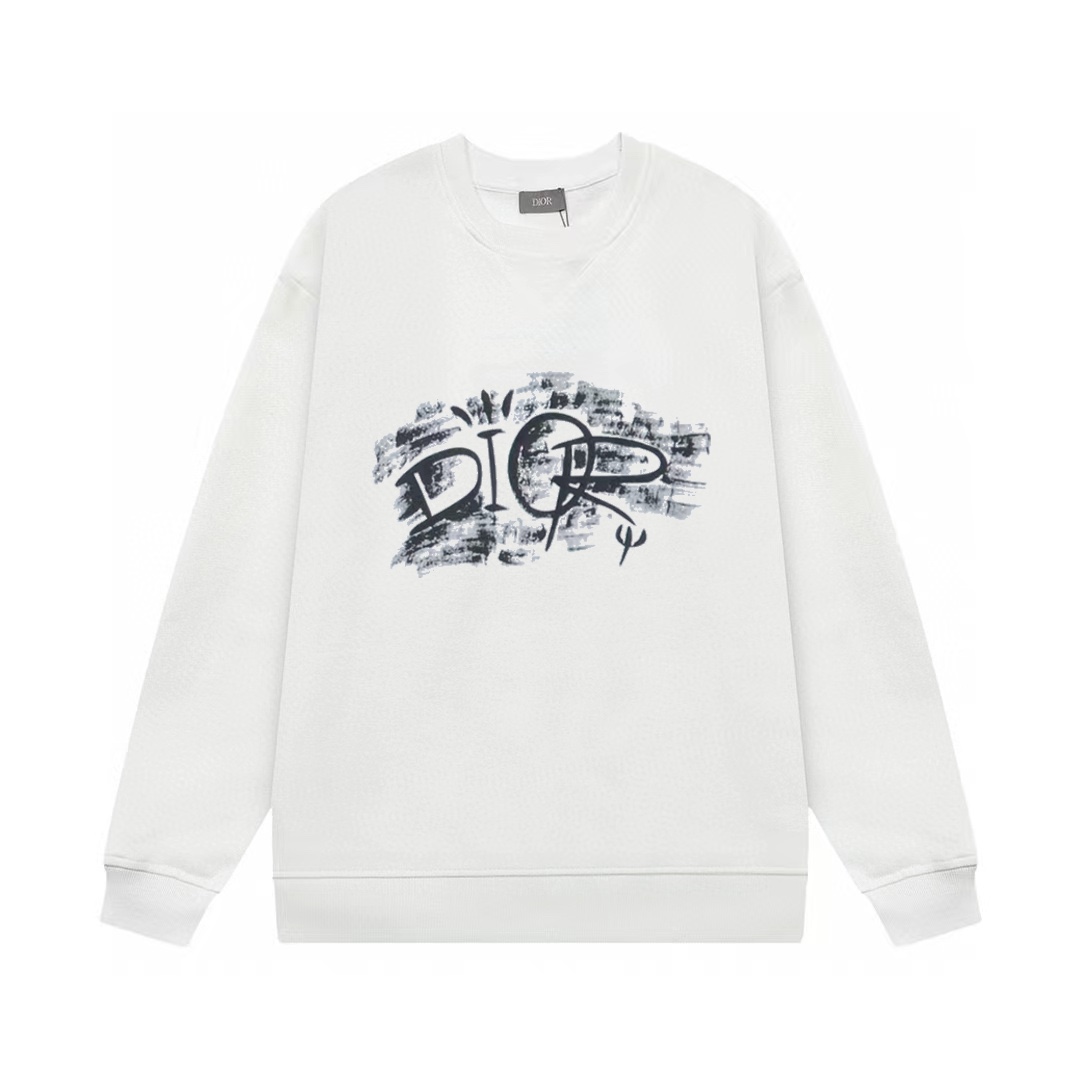 【DIOR 公式旗艦店】ディオール  丸首の衛衣 スウェットご好評に付き再入荷 241025