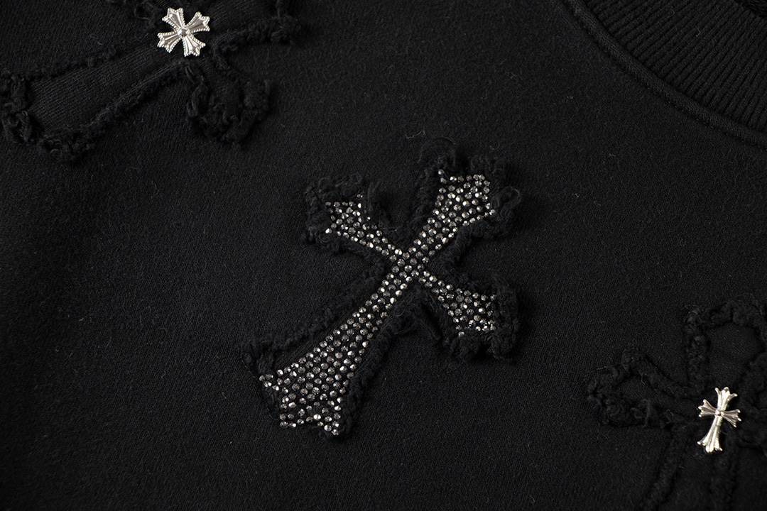 【CHROME HEARTS 公式旗艦店】クロムハーツ  丸首の衛衣 スウェット ご好評に付き再入荷241114