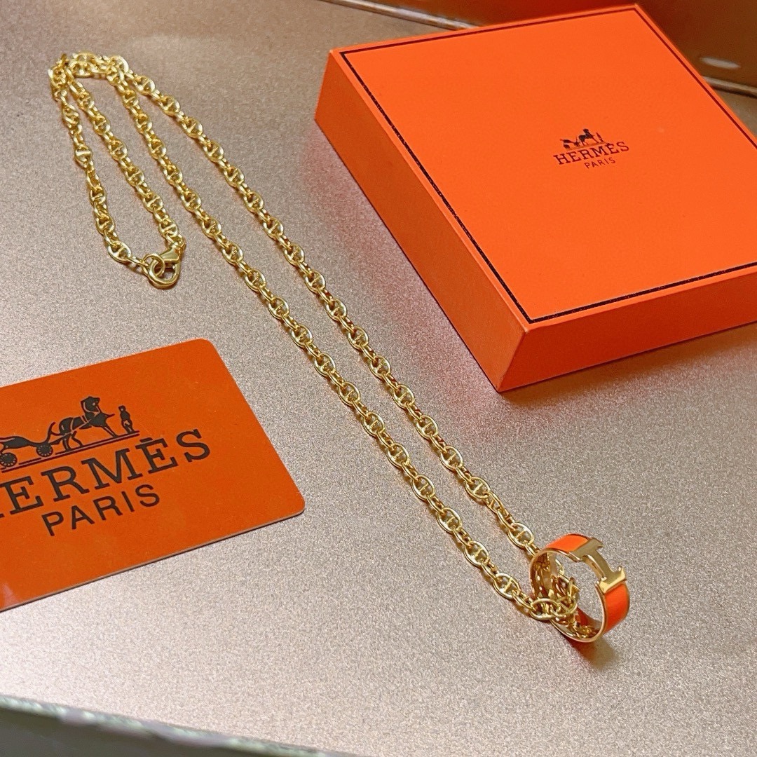 【HERMES】ネックレス、新しいネックレス万能シンプルファッションオーナメント 240730