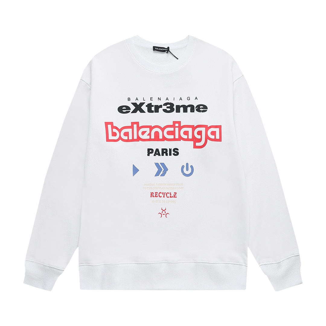 【BALENCIAGA 公式旗艦店】バレンシアガ 丸首の衛衣 スウェット ご好評に付き再入荷 240809