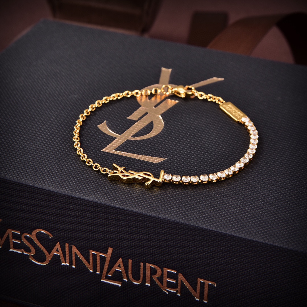 【YSL SAINT LAURENT】サンローラン  ブレスレット、ファッションシンプルなスタイル
