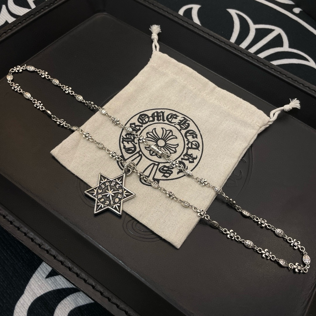 【CHROME HEARTS】ネックレス、新しいネックレス万能シンプルファッションオーナメント240812