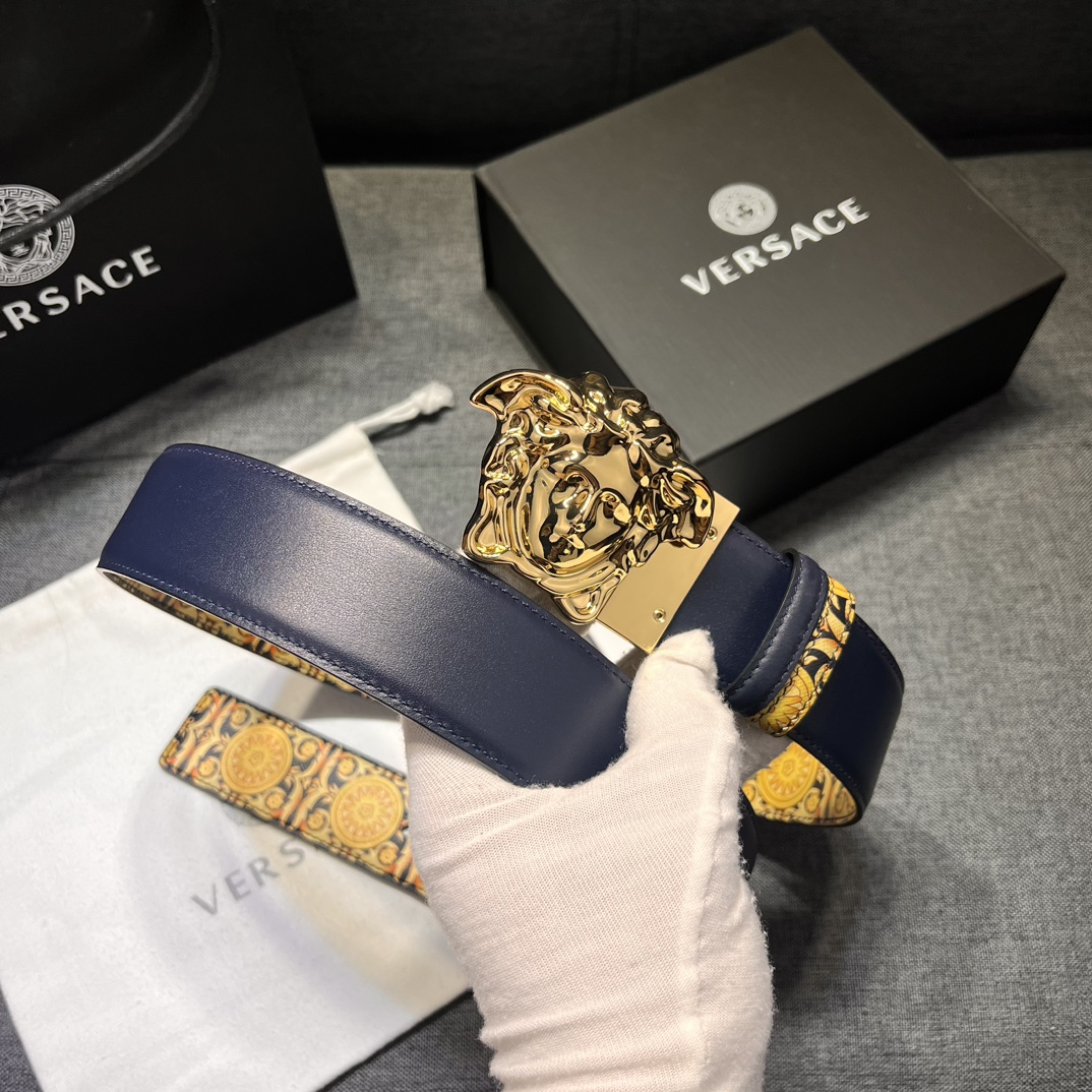 【VERSACE】(ヴェルサーチ) 4cmベルト メンズ 240912