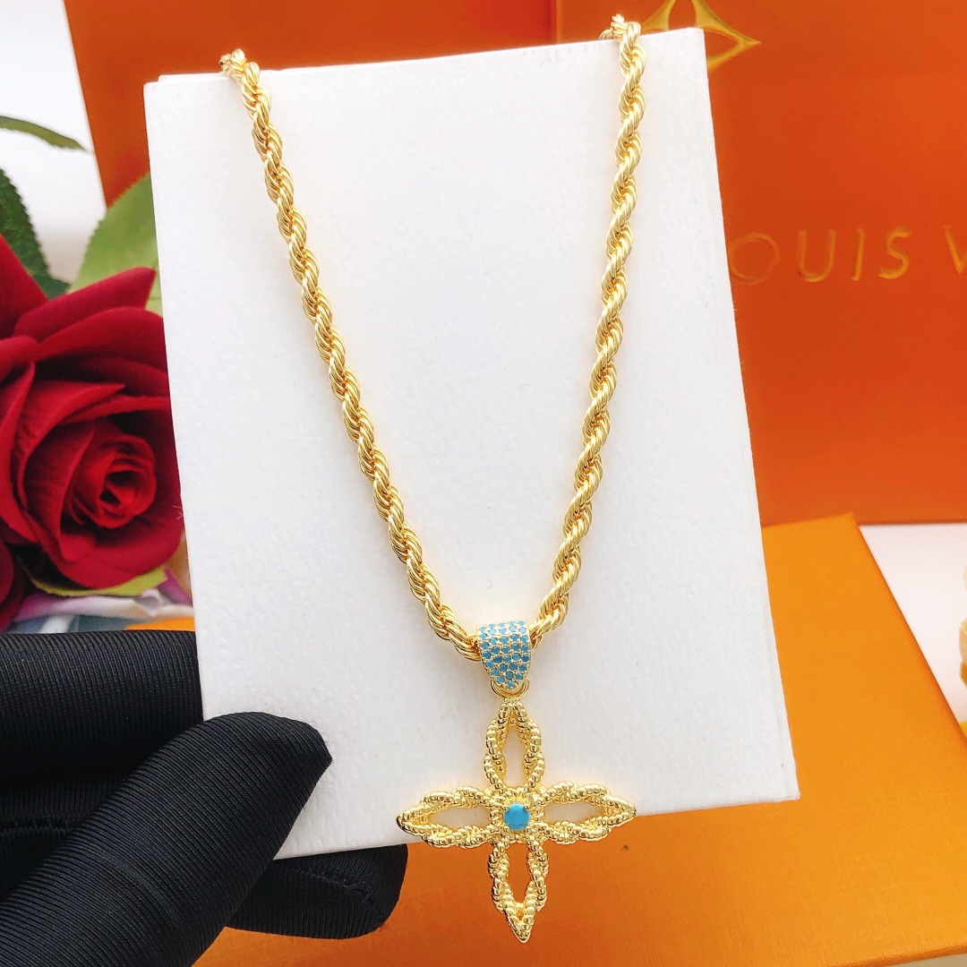 【LOUIS VUITTON】ネックレス、新しいネックレス万能シンプルファッションオーナメント241015