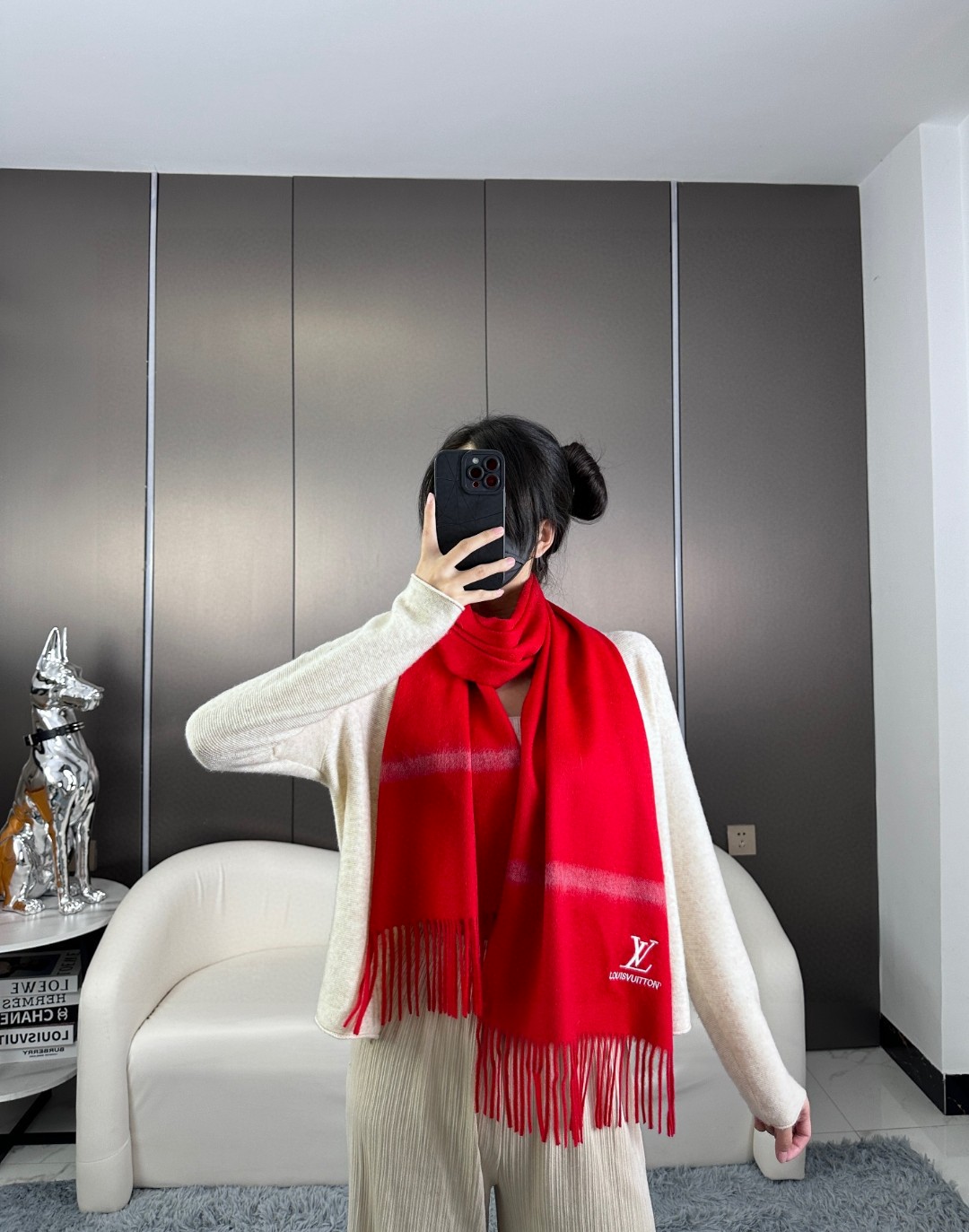 【LV LOUIS VUITTON ルイ·ヴィトン】 スカーフ 35*180cm  241107