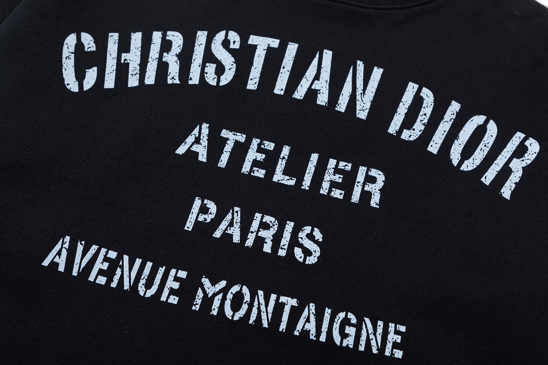 【DIOR 公式旗艦店】ディオール  丸首の衛衣 スウェットご好評に付き再入荷 241114