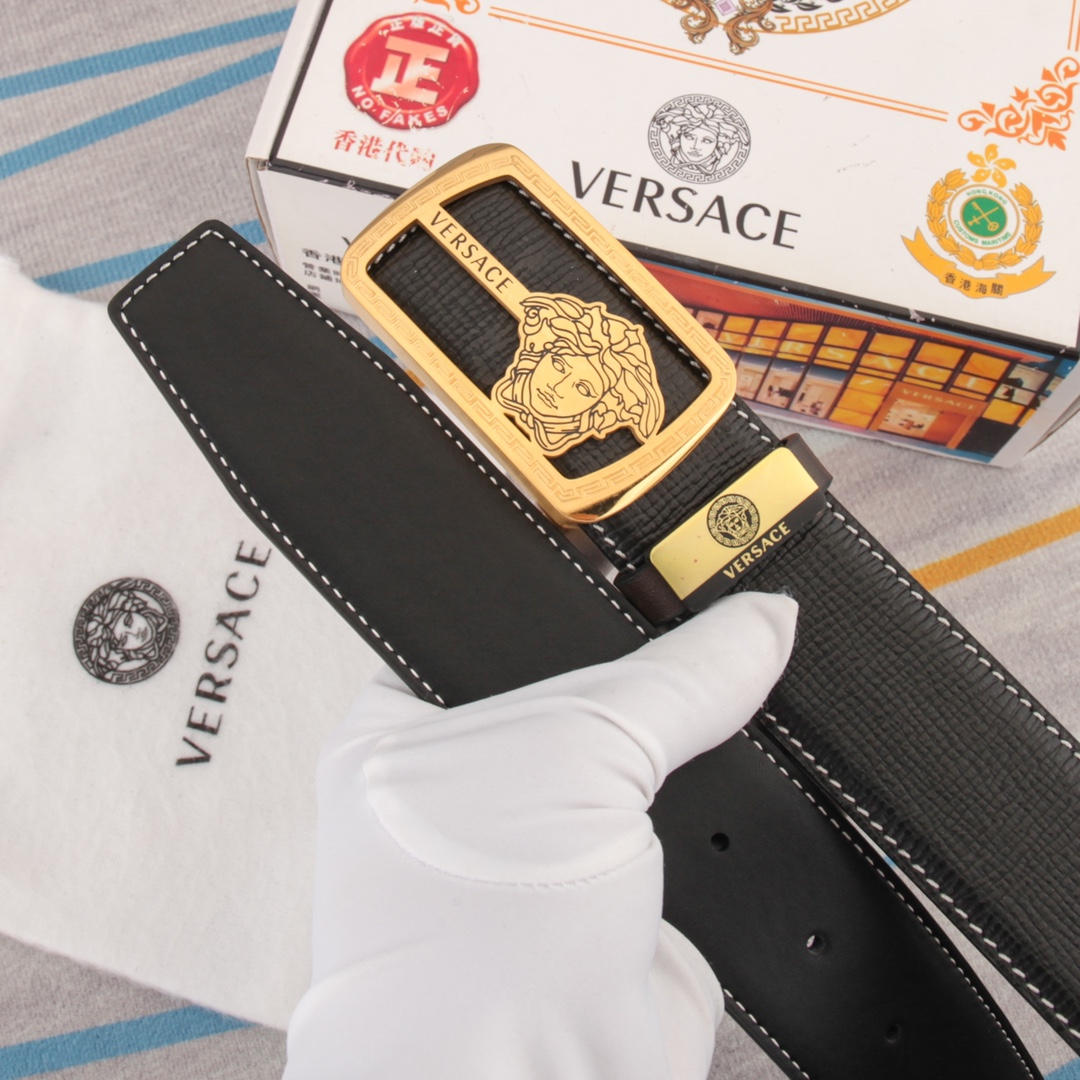 【VERSACE】(ヴェルサーチ) 3.8cmベルト メンズ 240903