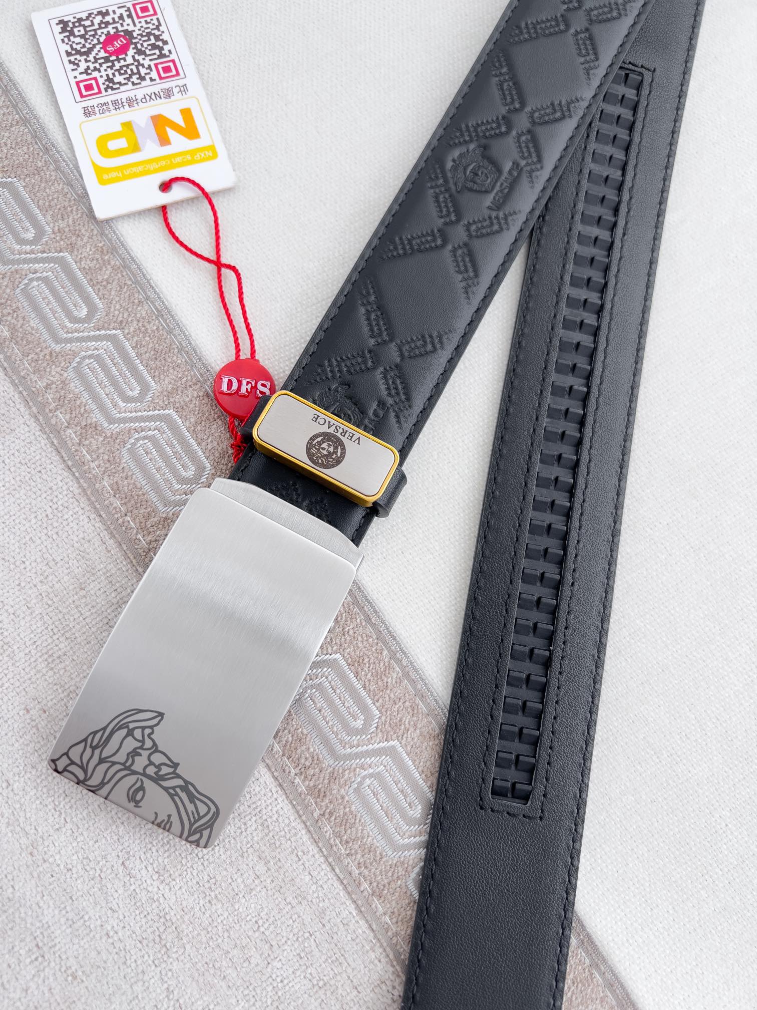 【VERSACE】(ヴェルサーチ) 3.5cmベルト メンズ 240903