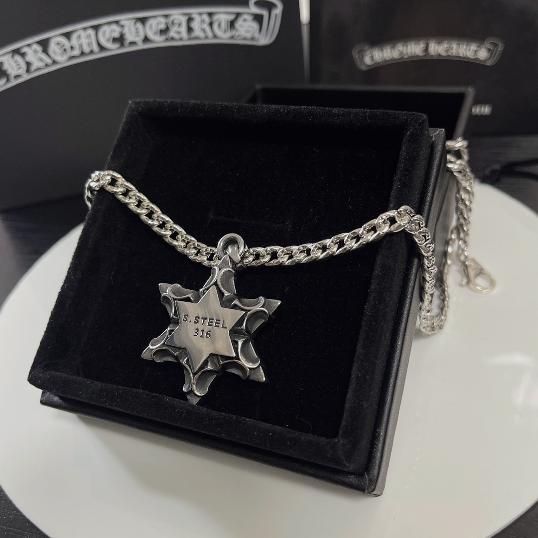 【CHROME HEARTS】ネックレス、新しいネックレス万能シンプルファッションオーナメント  241014