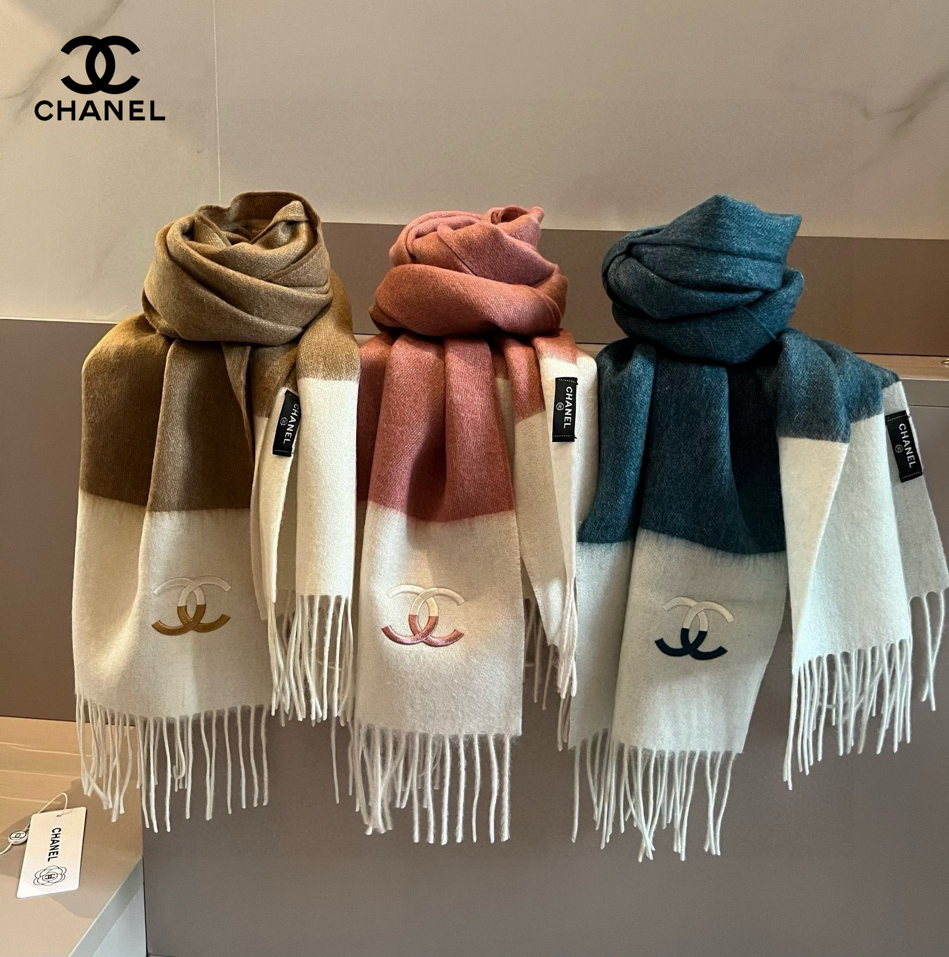 【CHANEL  シャネル 】スカーフ60*190CM 241107