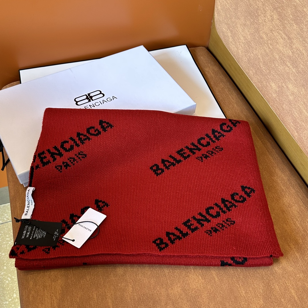 【BALENCIAGA   バレンシアガ】スカーフ38*220CM  241109
