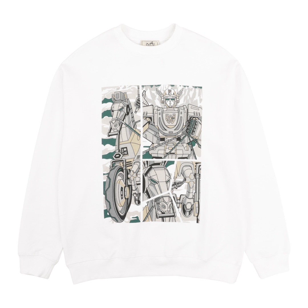 【HERMES 公式旗艦店】 エルメス 丸首の衛衣   スウェット ご好評に付き再入荷！