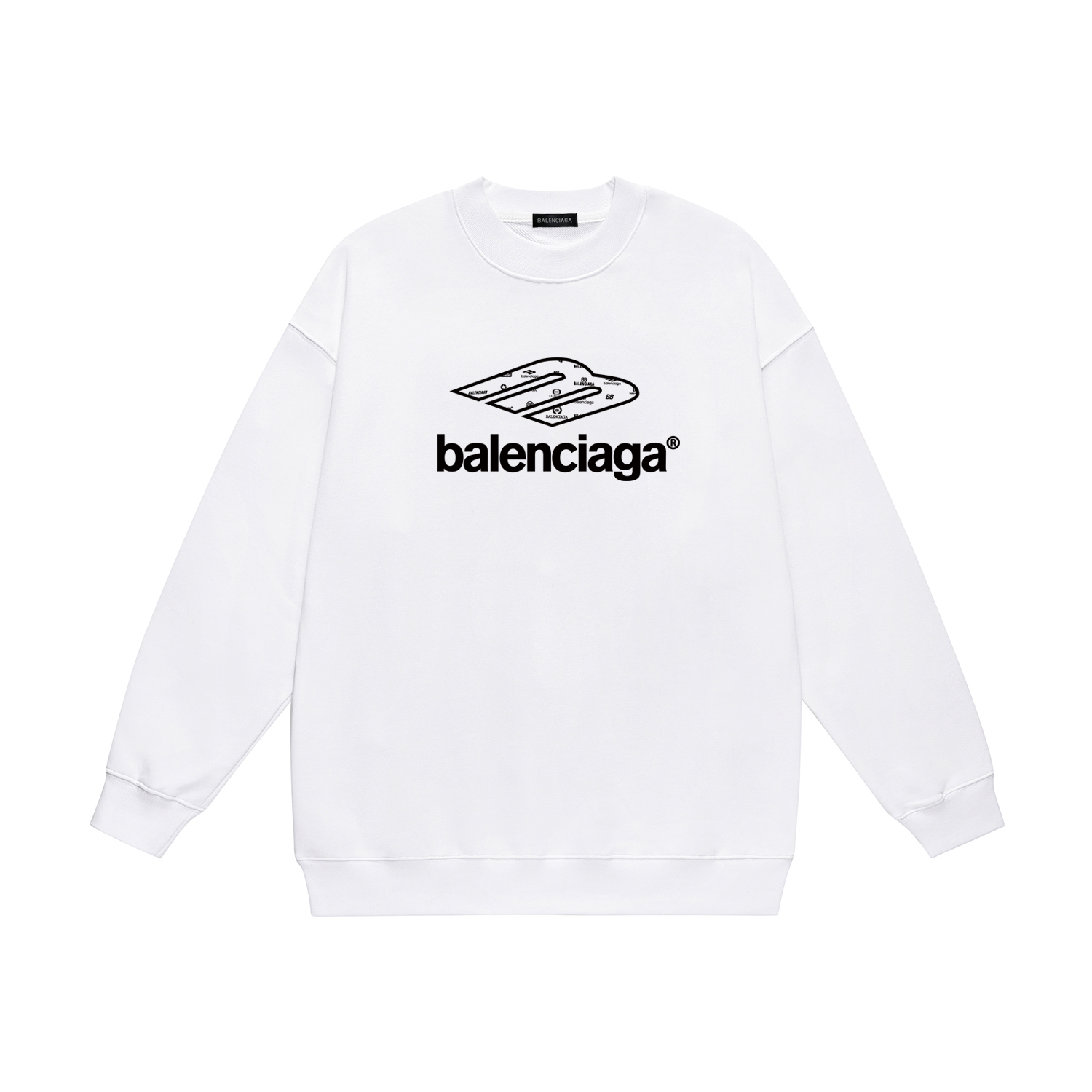 【BALENCIAGA 公式旗艦店】バレンシアガ 丸首の衛衣 スウェット ご好評に付き再入荷！
