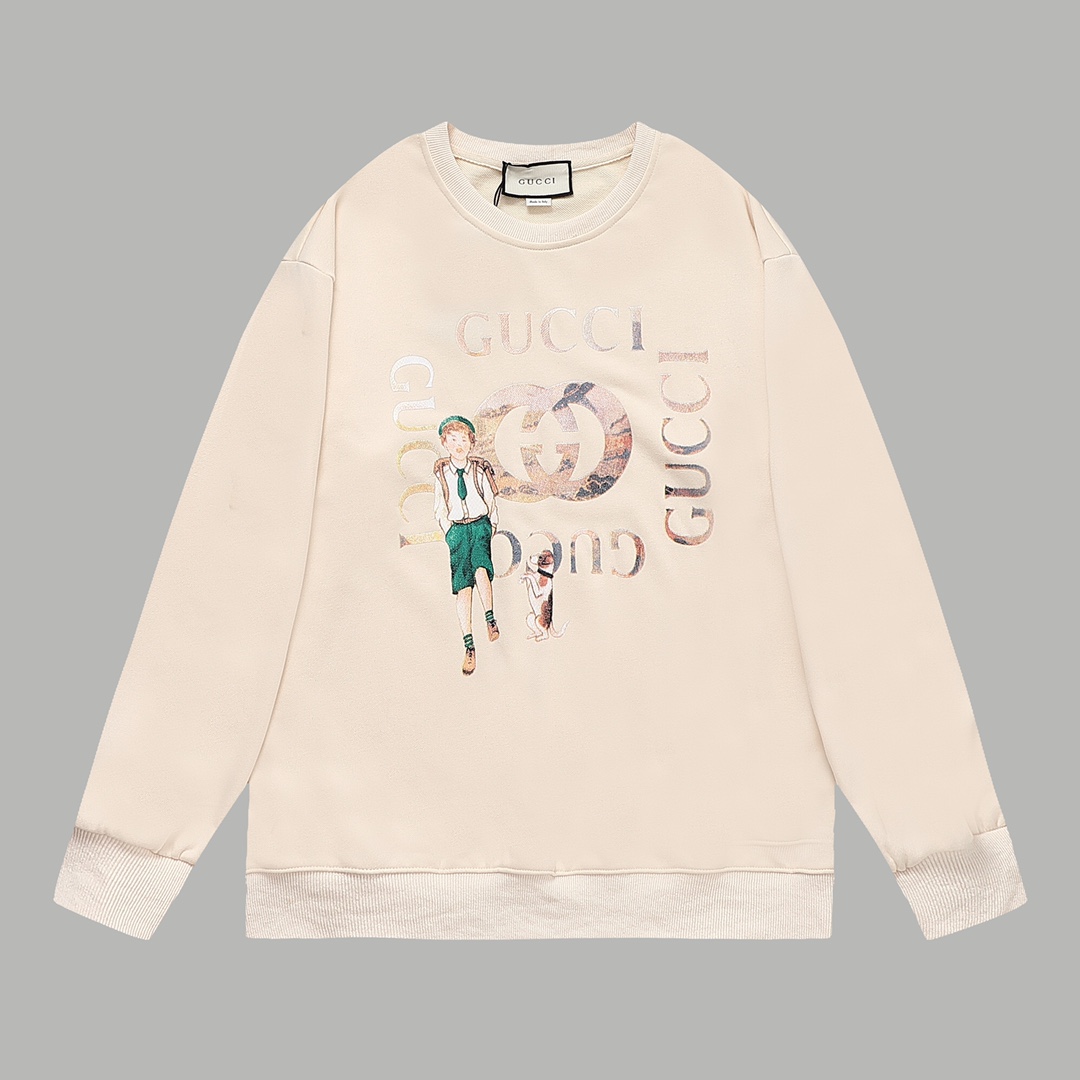 【GUCCI  公式旗艦店】グッチ 丸首の衛衣 スウェットご好評に付き再入荷 240811