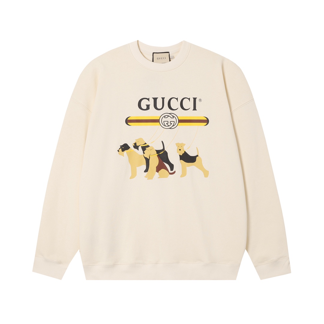 【GUCCI  公式旗艦店】グッチ  丸首の衛衣 スウェットご好評に付き再入荷 240816