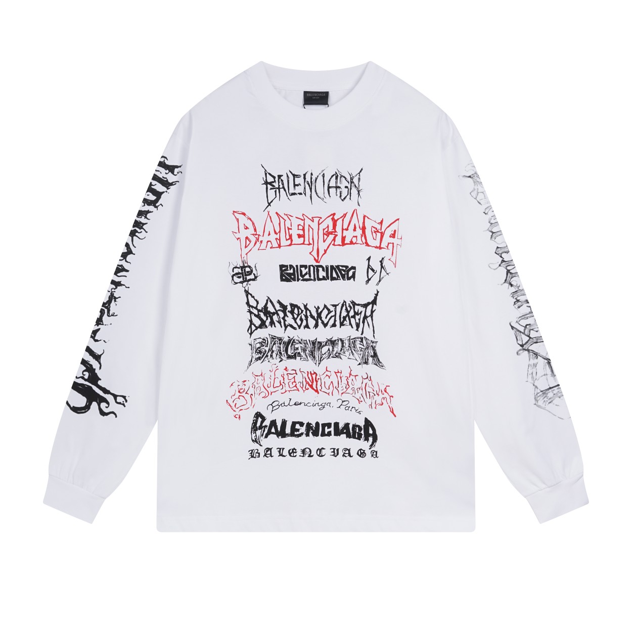 【BALENCIAGA 公式旗艦店】バレンシアガ  丸首の衛衣 スウェットご好評に付き再入荷 240829