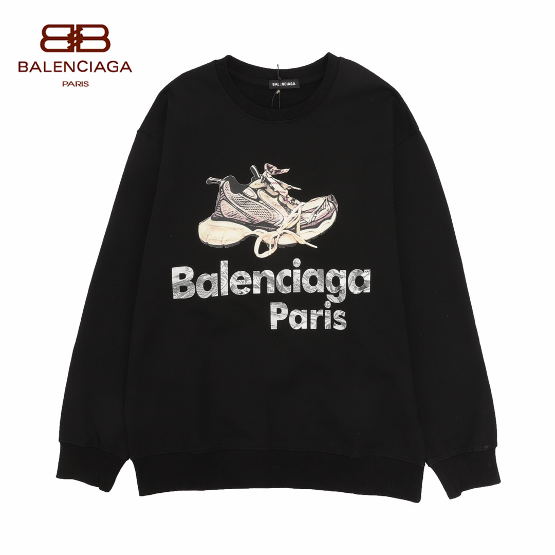 【BALENCIAGA 公式旗艦店】バレンシアガ 丸首の衛衣 スウェット ご好評に付き再入荷！