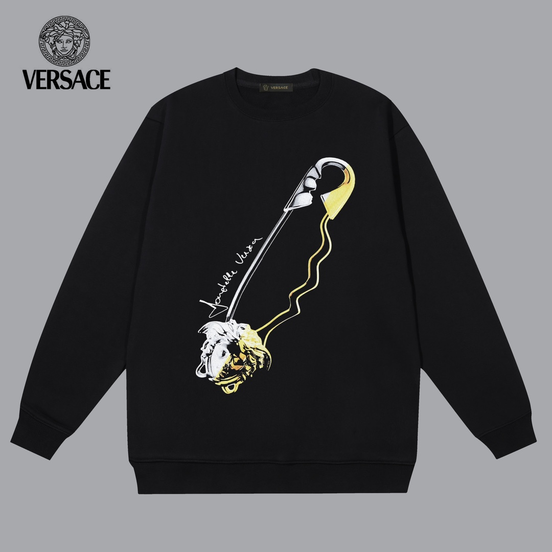 【VERSACE 公式旗艦店】ヴェルサーチ   丸首の衛衣  スウェットご好評に付き再入荷！