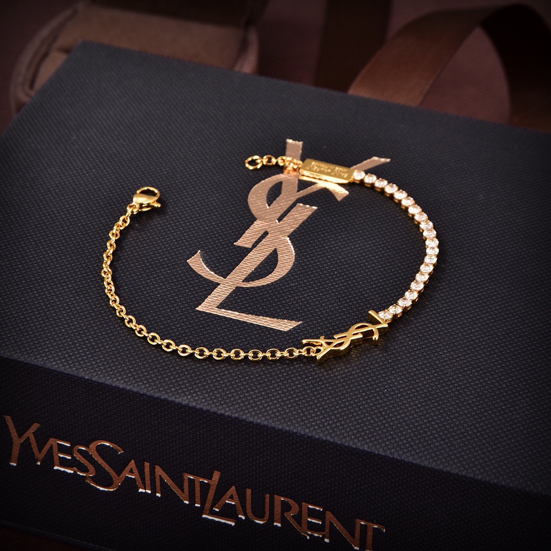 【YSL SAINT LAURENT】サンローラン  ブレスレット、ファッションシンプルなスタイル