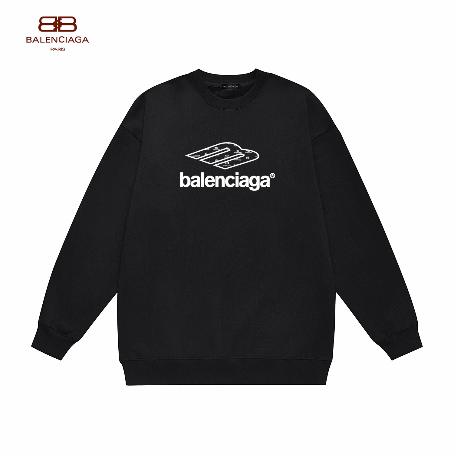 【BALENCIAGA 公式旗艦店】バレンシアガ 丸首の衛衣 スウェット ご好評に付き再入荷！