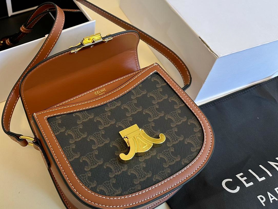 【CELINE 公式旗艦店】セリーヌ 斜めがけバッグ 当日出荷 好評に付き再入荷！18*16CM  1240722