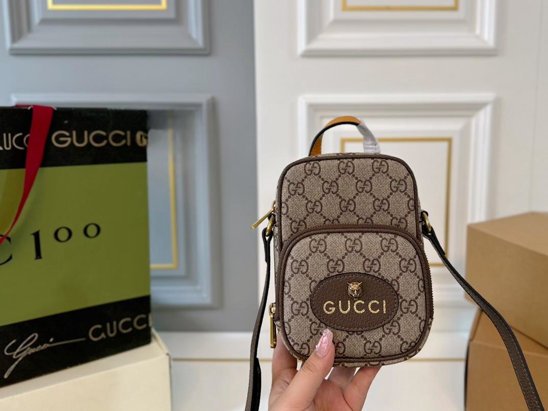 【GUCCI 公式旗艦店】グッチ 斜めがけバッグ 当日出荷 好評に付き再入荷！12*17CM  240724