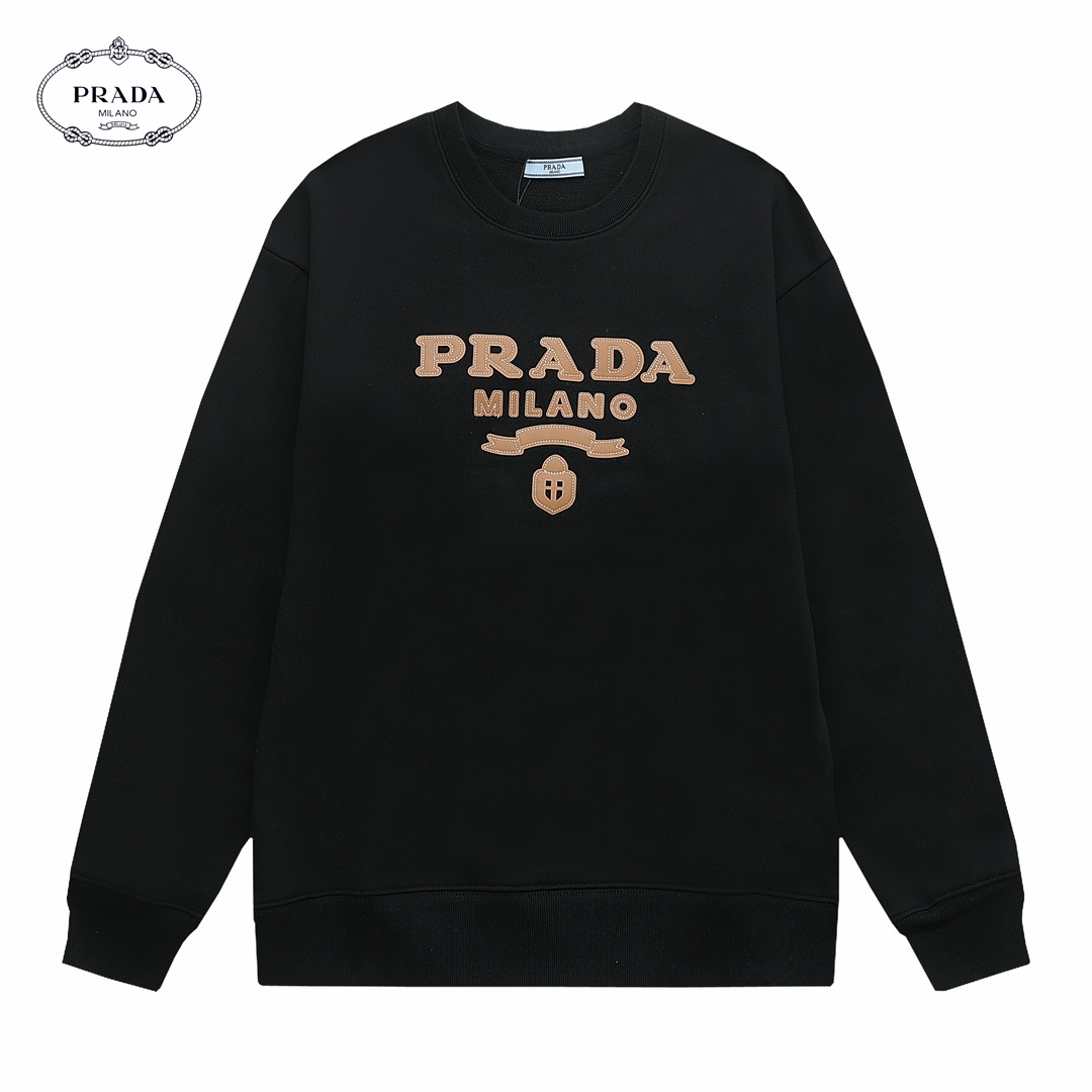 【PRADA 公式旗艦店】プラダ  丸首の衛衣 スウェットご好評に付き再入荷 240809