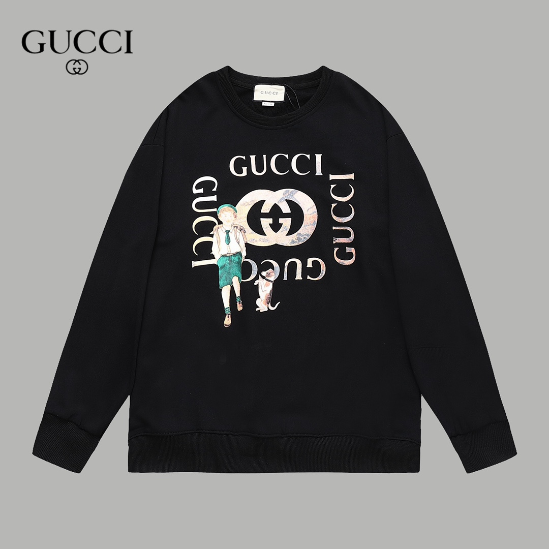 【GUCCI  公式旗艦店】グッチ 丸首の衛衣 スウェットご好評に付き再入荷 240811