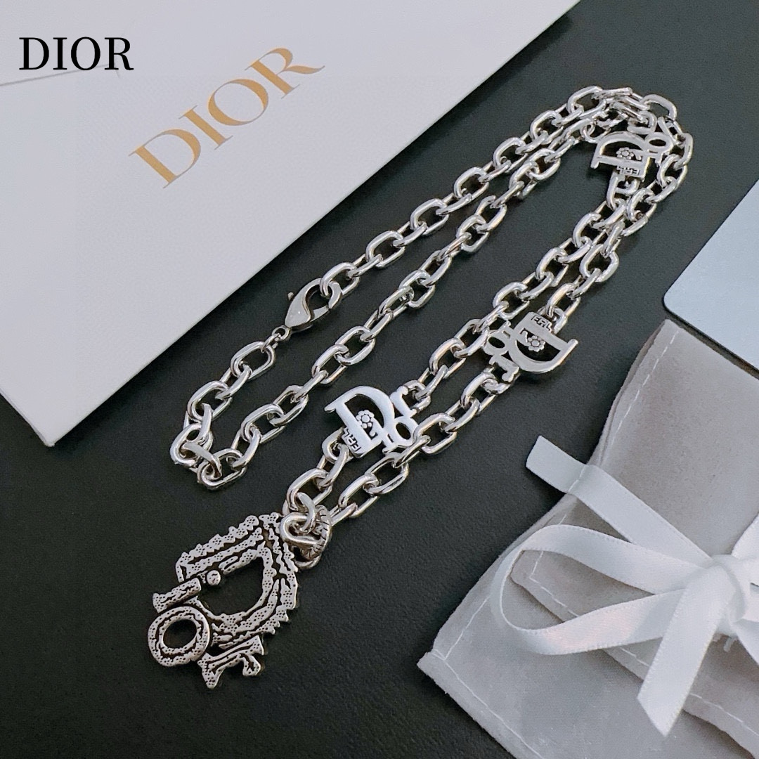 【DIOR】ネックレス、新しいネックレス万能シンプルファッションオーナメント240812