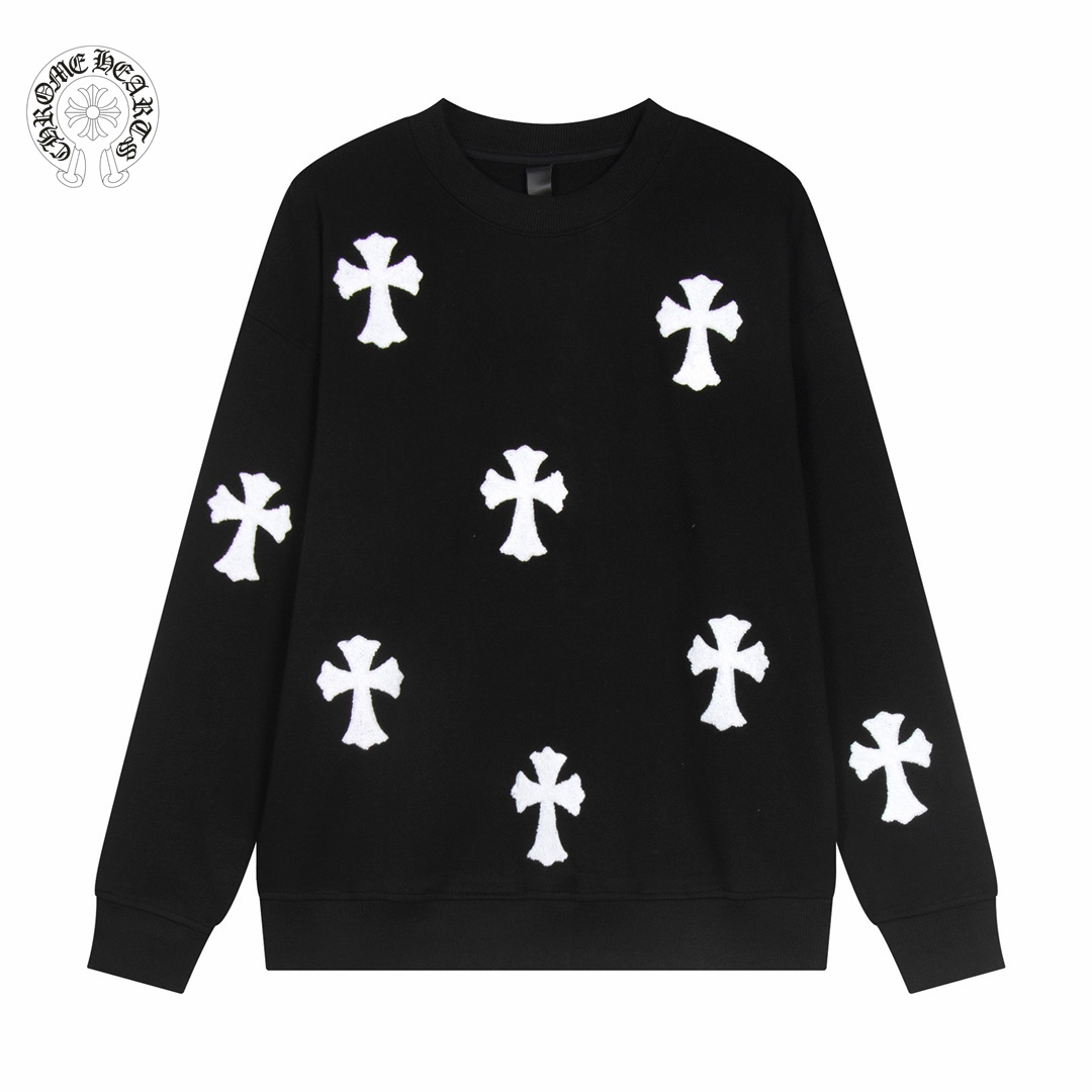 【CHROME HEARTS 公式旗艦店】クロムハーツ  丸首の衛衣  スウェットご好評に付き再入荷 240817