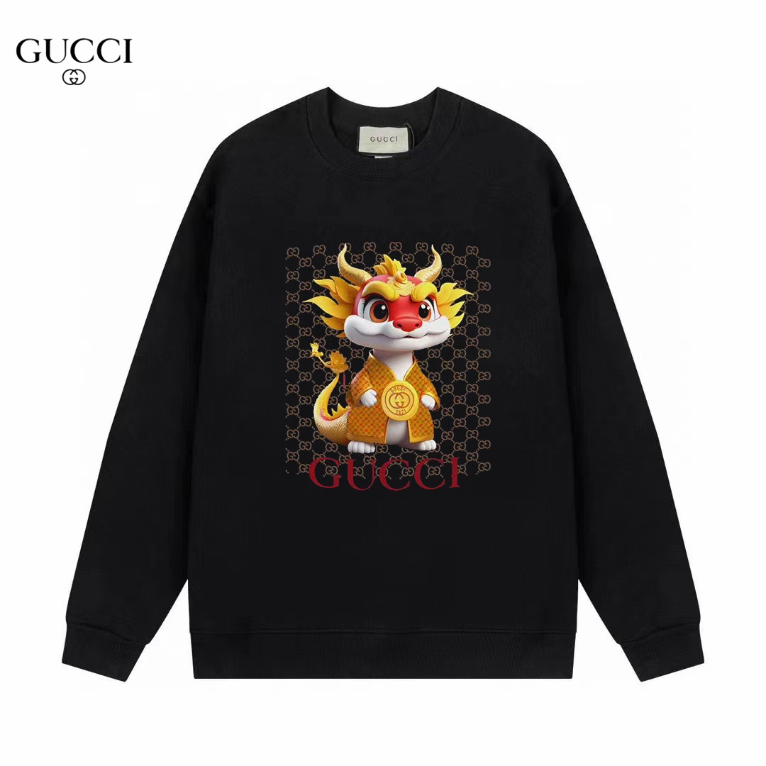 【GUCCI  公式旗艦店】グッチ 丸首の衛衣 スウェットご好評に付き再入荷 240828