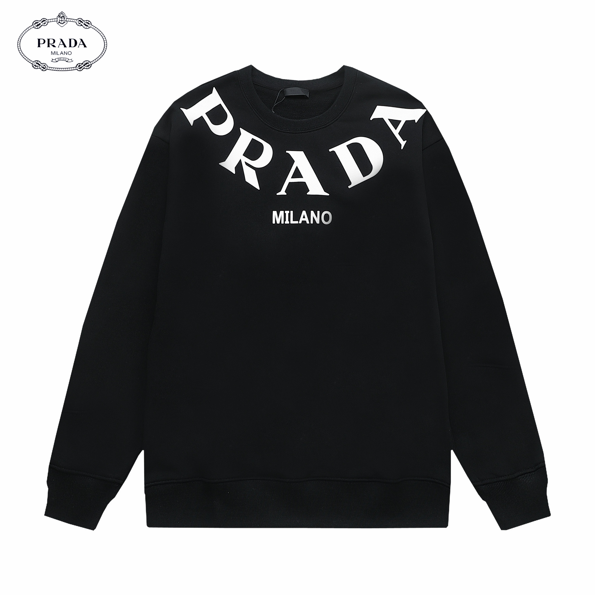 【PRADA 公式旗艦店】プラダ  丸首の衛衣 スウェットご好評に付き再入荷 240828