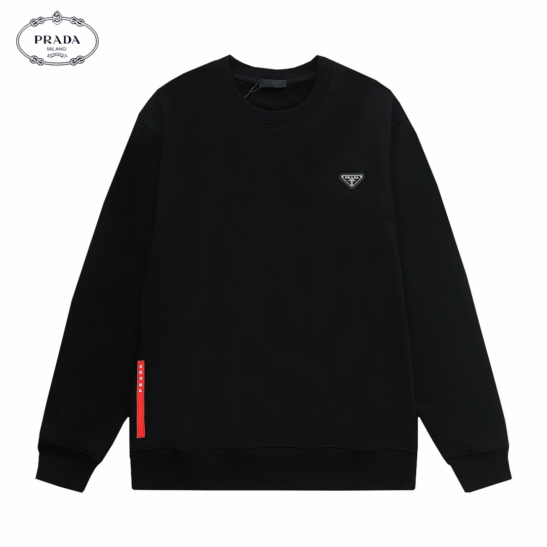 【PRADA 公式旗艦店】プラダ  丸首の衛衣 スウェットご好評に付き再入荷 240828